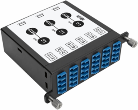 40/100Gb Singlemode Fiber Breakout Cassette, 12 Ports, 8-Fiber MTP/MPO to LC Duplex 8.3/125