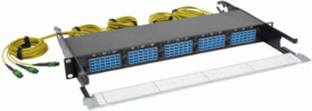 40/100Gb Fiber Breakout Patch Panel, 1U, 15 MTP to 60 LC Duplex Ports