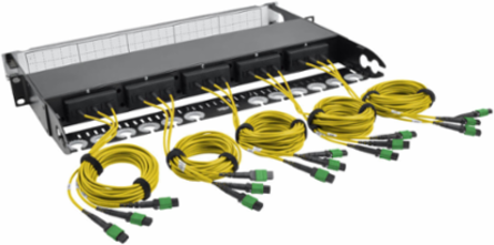 40/100Gb Fiber Breakout Patch Panel, 1U, 15 MTP to 60 LC Duplex Ports