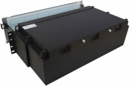 Preloaded Fiber Patch Panel, 3U - 24x (12F MTP/MPO-PC to 4x LC Duplex F/F) 8F Trunk Cables, OM4 Multimode, 10 m (32.8 ft.)