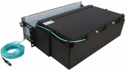 Preloaded Fiber Patch Panel, 3U - 24x (12F MTP/MPO-PC to 4x LC Duplex F/F) 8F Trunk Cables, OM4 Multimode, 10 m (32.8 ft.)