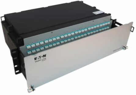 Preloaded Fiber Patch Panel, 3U - 24x (12F MTP/MPO-PC to 4x LC Duplex F/F) 8F Trunk Cables, OM4 Multimode, 10 m (32.8 ft.)