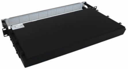 Preloaded Fiber Panel, 1U - 2x (12x LC/LC Duplex M/M) 24F Trunk Cables, OM4 Multimode, 10 m (32.8 ft.)