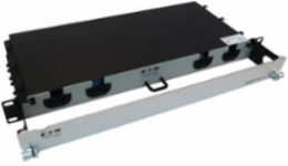 Preloaded Fiber Panel, 1U - 2x (12x LC/LC Duplex M/M) 24F Trunk Cables, OM4 Multimode, 10 m (32.8 ft.)