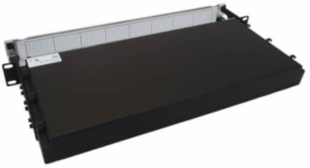 Preloaded Fiber Panel, 1U - 2x (12x LC/LC Duplex M/M) 24F Trunk Cables, OM4 Multimode, 20 m (65.6 ft.)