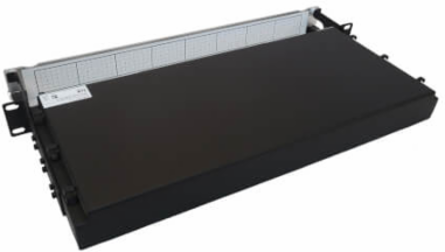 Preloaded Fiber Panel, 1U - 2x (24F MTP/MPO-PC to 12x LC Duplex F/M) 24F Trunk Cables, OM4 Multimode, 10 m (32.8 ft.)