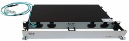 Preloaded Fiber Panel, 1U - 2x (12F MTP/MPO-PC to 4x LC Duplex F/M) 8F Trunk Cables, OM4 Multimode, 20 m (65.6 ft.)