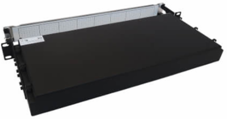 Preloaded Fiber Panel, 1U - 2x (12F MTP/MPO-PC to 4x LC Duplex F/M) 8F Trunk Cables, OM4 Multimode, 20 m (65.6 ft.)