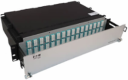Preloaded Fiber Patch Panel, 2U - 32x (12F MTP/MPO-PC to 4x LC Duplex F/F) 8F Trunk Cables, OM4 Multimode, 3 m (9.8 ft.)