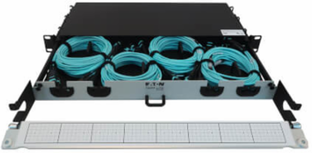 Preloaded Fiber Panel, 1U - 4x (3x8F MTP/MPO-PC F/F) 24F Trunk Cables, OM4 Multimode, 10 m (32.8 ft.)