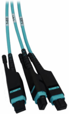 Preloaded Fiber Panel, 1U - 4x (3x8F MTP/MPO-PC F/F) 24F Trunk Cables, OM4 Multimode, 10 m (32.8 ft.)