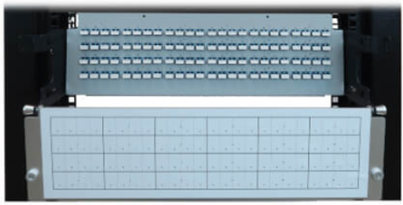 Preloaded Fiber Patch Panel, 3U - 24x (12F MTP/MPO-APC to 4x LC Duplex F/F) 8F Trunk Cables, OS2 Singlemode, 10 m (32.8 ft.)