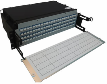 Preloaded Fiber Patch Panel, 3U - 24x (12F MTP/MPO-APC to 4x LC Duplex F/F) 8F Trunk Cables, OS2 Singlemode, 10 m (32.8 ft.)