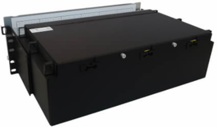Preloaded Fiber Patch Panel, 3U - 24x (12F MTP/MPO-APC to 4x LC Duplex F/F) 8F Trunk Cables, OS2 Singlemode, 10 m (32.8 ft.)