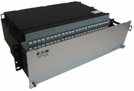 Preloaded Fiber Patch Panel, 3U - 24x (12F MTP/MPO-APC to 4x LC Duplex F/F) 8F Trunk Cables, OS2 Singlemode, 10 m (32.8 ft.)