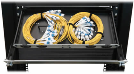 Preloaded Fiber Panel, 1U - 2x (12x LC/LC Duplex M/M) 24F Trunk Cables, OS2 Singlemode, 10 m (32.8 ft.)