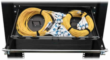 Preloaded Fiber Panel, 1U - 2x (12x LC/LC Duplex M/M) 24F Trunk Cables, OS2 Singlemode, 20 m (65.6 ft.)