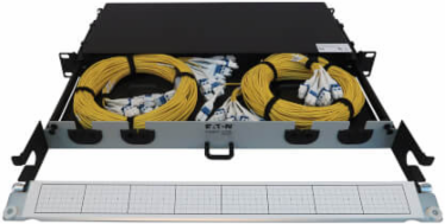 Preloaded Fiber Panel, 1U - 2x (12x LC/LC Duplex M/M) 24F Trunk Cables, OS2 Singlemode, 20 m (65.6 ft.)