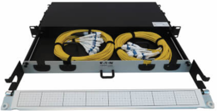 Preloaded Fiber Panel, 1U - 2x (24F MTP/MPO-APC to 12x LC Duplex F/M) 24F Trunk Cables, OS2 Singlemode, 10 m (32.8 ft.)