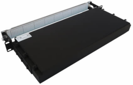 Preloaded Fiber Panel, 1U - 2x (24F MTP/MPO-APC to 12x LC Duplex F/M) 24F Trunk Cables, OS2 Singlemode, 10 m (32.8 ft.)