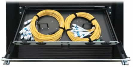 Preloaded Fiber Panel, 1U - 2x (24F MTP/MPO-APC to 12x LC Duplex F/M) 24F Trunk Cables, OS2 Singlemode, 10 m (32.8 ft.)