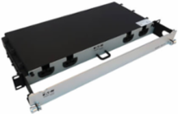 Preloaded Fiber Panel, 1U - 2x (24F MTP/MPO-APC to 12x LC Duplex F/M) 24F Trunk Cables, OS2 Singlemode, 10 m (32.8 ft.)