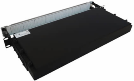 Preloaded Fiber Panel, 1U - 2x (24F MTP/MPO-APC to 12x LC Duplex F/M) 24F Trunk Cables, OS2 Singlemode, 20 m (65.6 ft.)