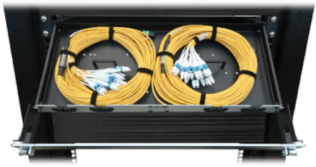 Preloaded Fiber Panel, 1U - 2x (24F MTP/MPO-APC to 12x LC Duplex F/M) 24F Trunk Cables, OS2 Singlemode, 20 m (65.6 ft.)