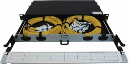 Preloaded Fiber Panel, 1U - 2x (24F MTP/MPO-APC to 12x LC Duplex F/M) 24F Trunk Cables, OS2 Singlemode, 20 m (65.6 ft.)