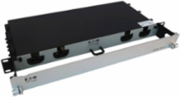 Preloaded Fiber Panel, 1U - 2x (24F MTP/MPO-APC to 12x LC Duplex F/M) 24F Trunk Cables, OS2 Singlemode, 20 m (65.6 ft.)