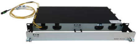 Preloaded Fiber Panel, 1U, 4x MTP/MPO-APC to LC Duplex Trunk Cables, 8F OS2 Singlemode, 10 m