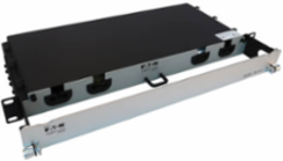 Preloaded Fiber Panel, 1U, 4x MTP/MPO-APC to LC Duplex Trunk Cables, 8F OS2 Singlemode, 10 m