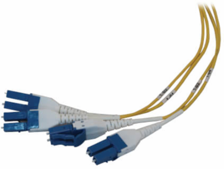 Preloaded Fiber Panel, 1U, 6x LC Duplex Trunk Cables, 8F OS2 Singlemode, 10 m