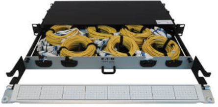 Preloaded Fiber Panel, 1U, 6x LC Duplex Trunk Cables, 8F OS2 Singlemode, 10 m
