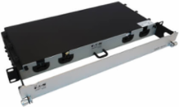 Preloaded Fiber Panel, 1U, 6x LC Duplex Trunk Cables, 8F OS2 Singlemode, 10 m