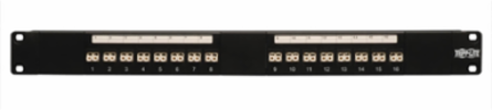 16-Port 1U LC/LC Fiber Patch Panel, Multimode, 19 Inch Width