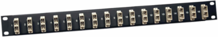 16-Port 1U Rackmount Fiber Patch Panel, SC Duplex, Multimode/SInglemode