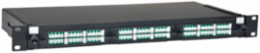 36-Port Fiber Patch Panel Enclosure, 1U Rack-Mount, LC/LC, Black