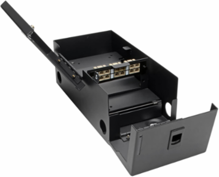 High-Density Fiber Adapter Panel, 6 SC Duplex Connectors, 1.2 Inch Steel