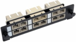 High-Density Fiber Adapter Panel, 6 SC Duplex Connectors, 1.2 Inch Steel
