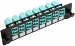 High-Density Fiber Adapter Panel, 8 LC Duplex Connectors, Black
