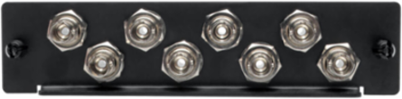 High-Density Fiber Adapter Panel, 8 ST Simplex Connectors, Black