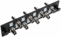 High-Density Fiber Adapter Panel, 8 ST Simplex Connectors, Black