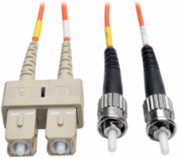 Duplex Multimode Fiber Patch Cable, 16 ft, 50/125 m, SC/ST Connectors