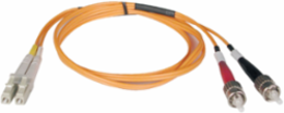 Duplex 2M Multimode Fiber Patch Cable, LC/ST, 50/125 Micron, OM2