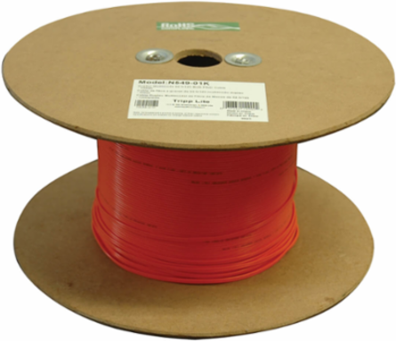 Duplex Multimode 62.5/125 Fiber Optic Cable, 1000 ft, OM2, Low-Smoke Jacket