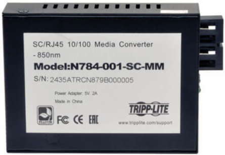 10/100 SC Multimode Media Converter, 550M, 1 Inch x 4.70 Inch x 2.75 Inch