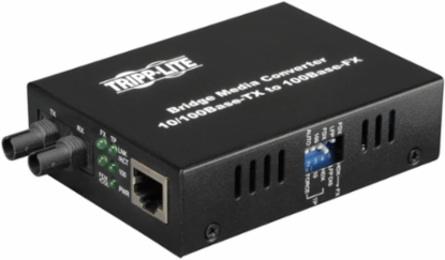 10/100BaseT to 100BaseFX-ST Multimode Media Converter, 2km, Auto-sensing