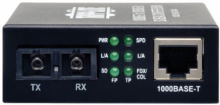Gigabit Multimode Fiber to Ethernet Media Converter, 550 m, SC Connector