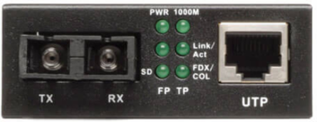 Gigabit Multimode Media Converter, 2km Distance, SC Connector